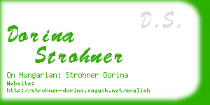 dorina strohner business card